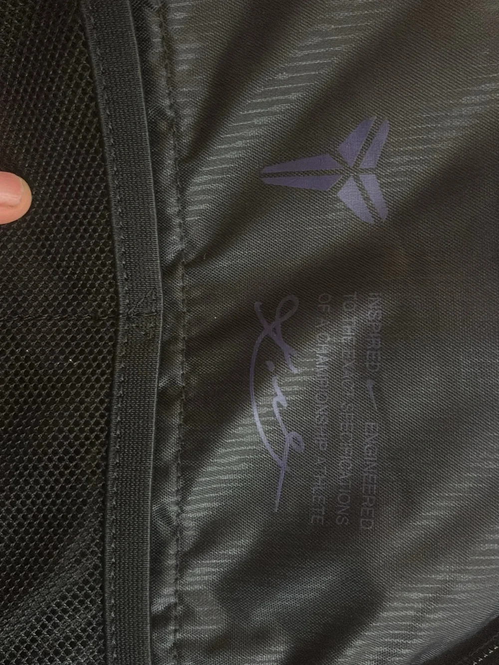 Nike Purple and Black Men’s Backpack with Kobe Logo